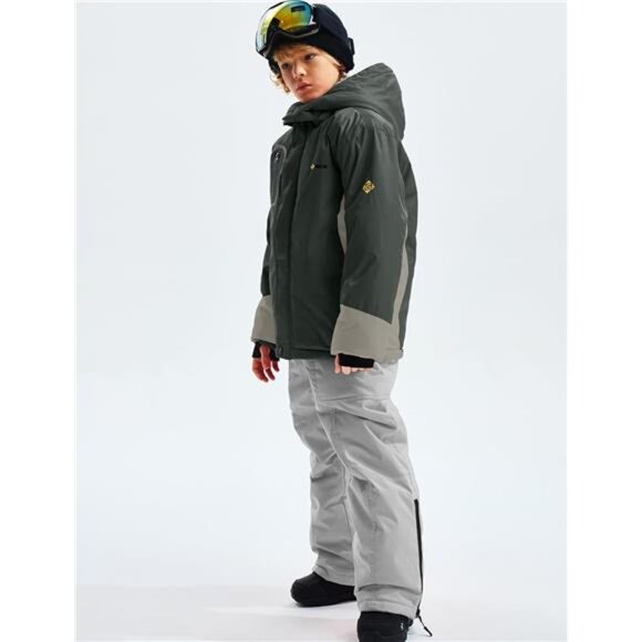 Boy's Waterproof Ski Snow Jacket Fleece Windproof Winter Jacket with Hood - Picture 4 of 7